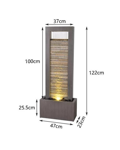 Rain Curtain Shower Modern Wall LED Light Water Feature