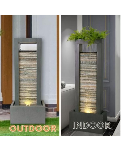 Rain Curtain Shower Modern Wall LED Light Water Feature