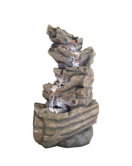 Azure - Log Rock Lighting Water Feature Fountain 120cm