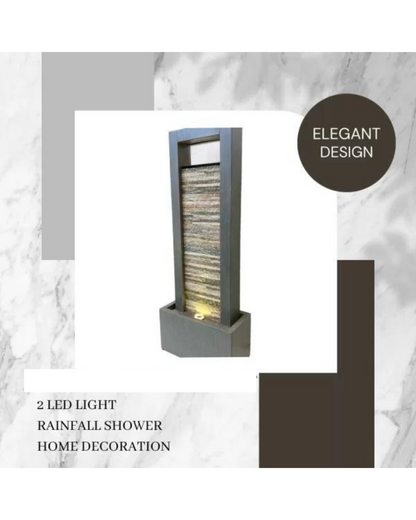 Rain Curtain Shower Modern Wall LED Light Water Feature