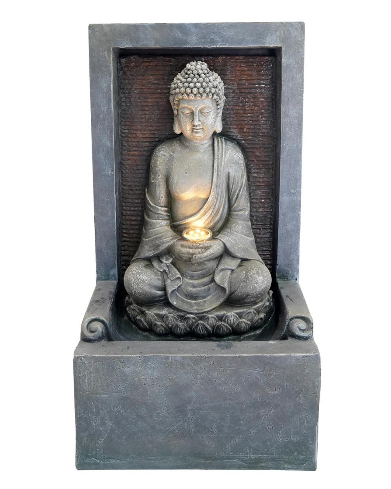 Vajra - Buddha LED Light Wall Water Feature 78cm