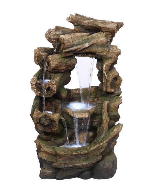 Hymn - Log Rock Lighting Water Feature Fountain 100cm