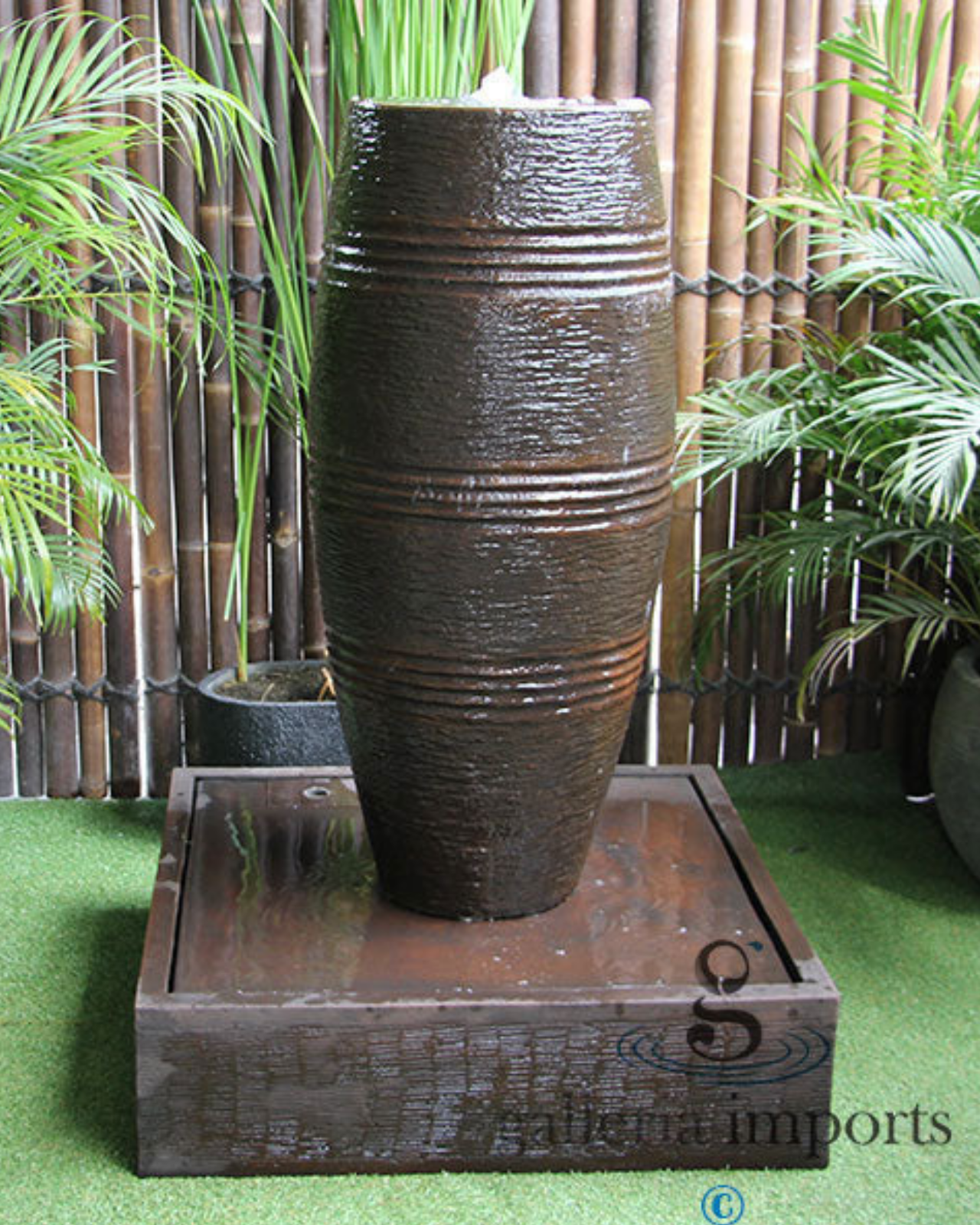 Firth - Balinese Concrete Cuban Bowl Pond Water Feature