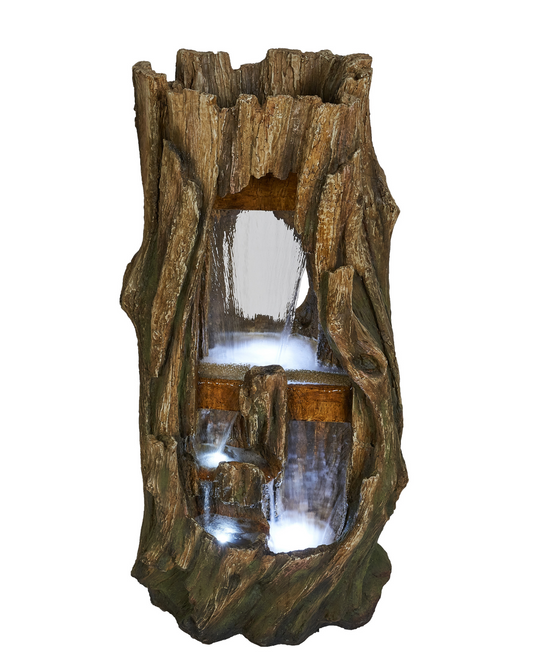Veer - Log Rock Lighting Water Feature Fountain 100cm