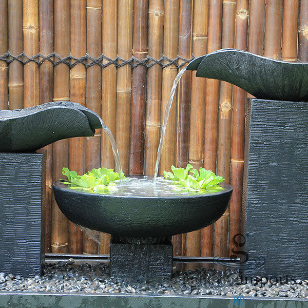 Moraine - Balinese Concrete 3 Bowl Water Feature 110cm