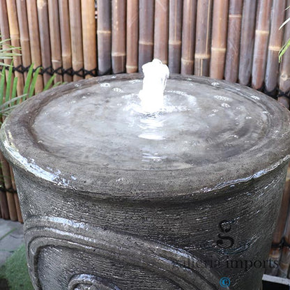 Surge - Balinese Concrete Anduze Bowl Water Feature 120cm