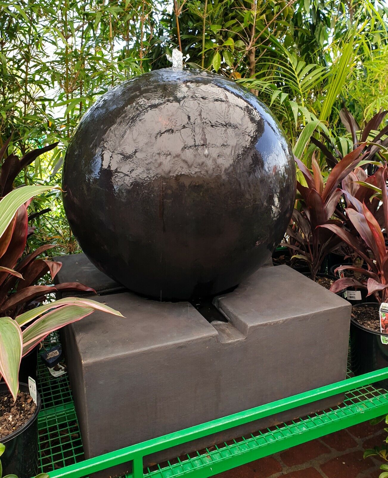 Repose - Modern Sphere Ball Sandstone Water Feature  100cm