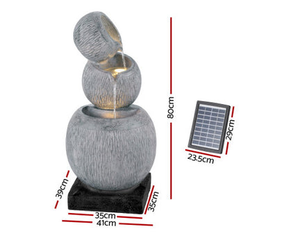 Yawl - Solar 3 Tier Bowls Lighting Water Feature