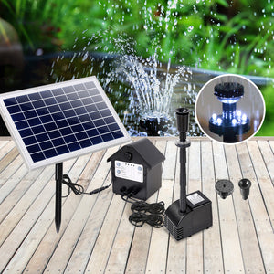 SunJoy Solar Fountain Pump with Battery and Panel 800LPH