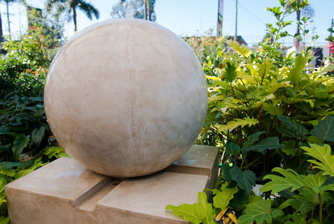 Repose - Modern Sphere Ball Sandstone Water Feature  100cm