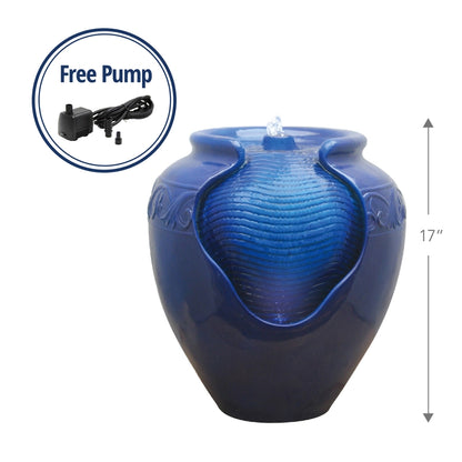 Seep -  Glazed Pot Jar Lighting Water Feature