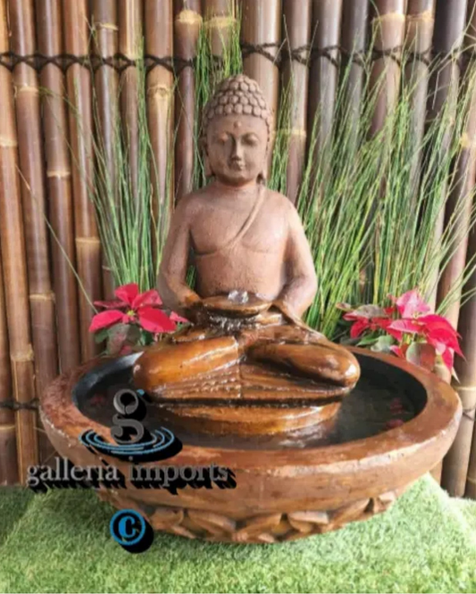 Calm - Balinese Concrete Buddha Bowl Water Feature 63cm