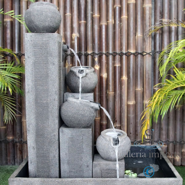 Glacial - Balinese Concrete Pots Bowls Pond Water Feature