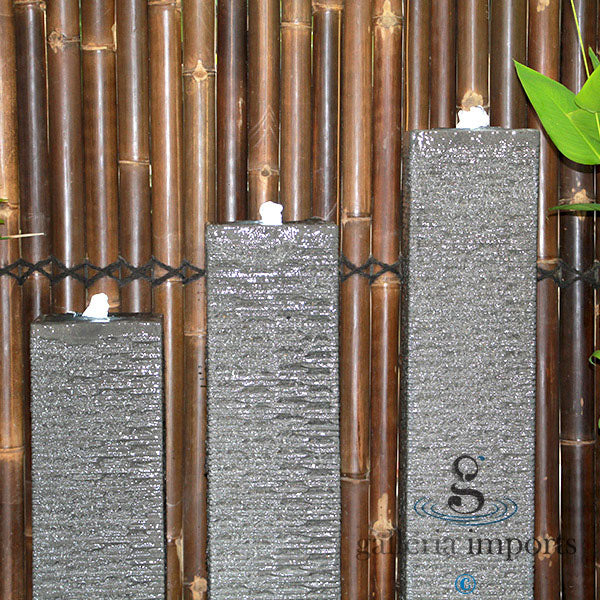 Tarn - Balinese Concrete 3 Tower Water Feature 125cm