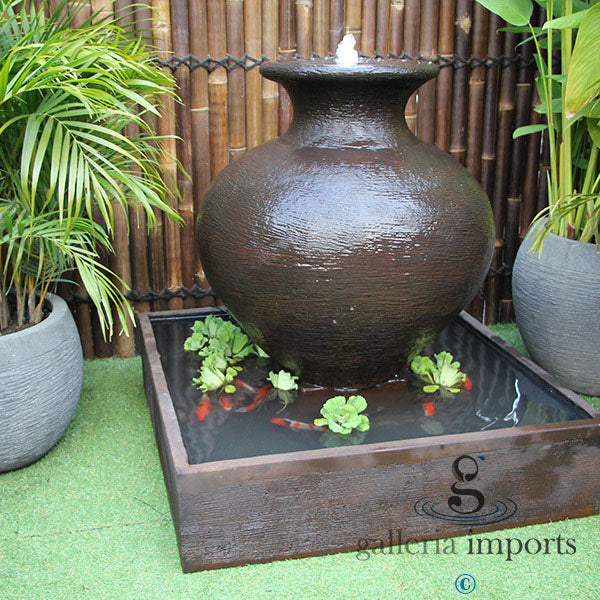 Weir - Balinese Concrete Pot Bowl Pond Water Feature