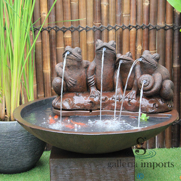 Fjord - Balinese Concrete Frog Pond Pot Bowl Water Feature