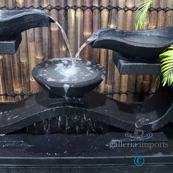 Bog - Balinese Concrete Infinity 3 Bowl Water Feature