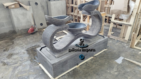 Bog - Balinese Concrete Infinity 3 Bowl Water Feature