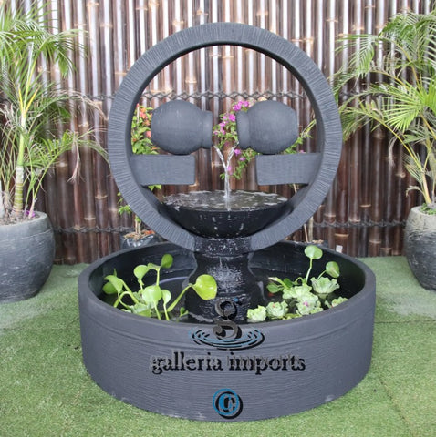 Outfall - Balinese Concrete Bowl Sphere Pond Water Feature