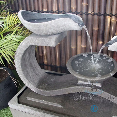 Bog - Balinese Concrete Infinity 3 Bowl Water Feature