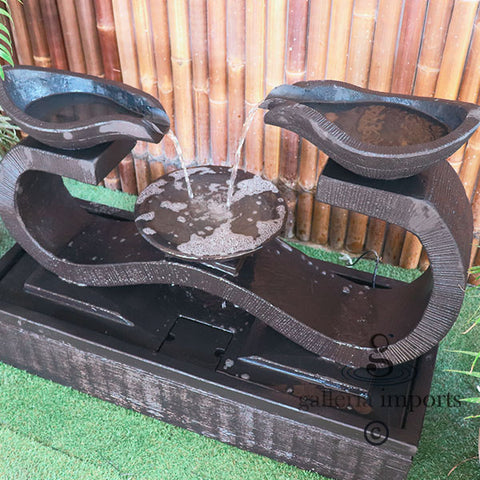 Bog - Balinese Concrete Infinity 3 Bowl Water Feature