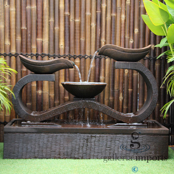 Bog - Balinese Concrete Infinity 3 Bowl Water Feature