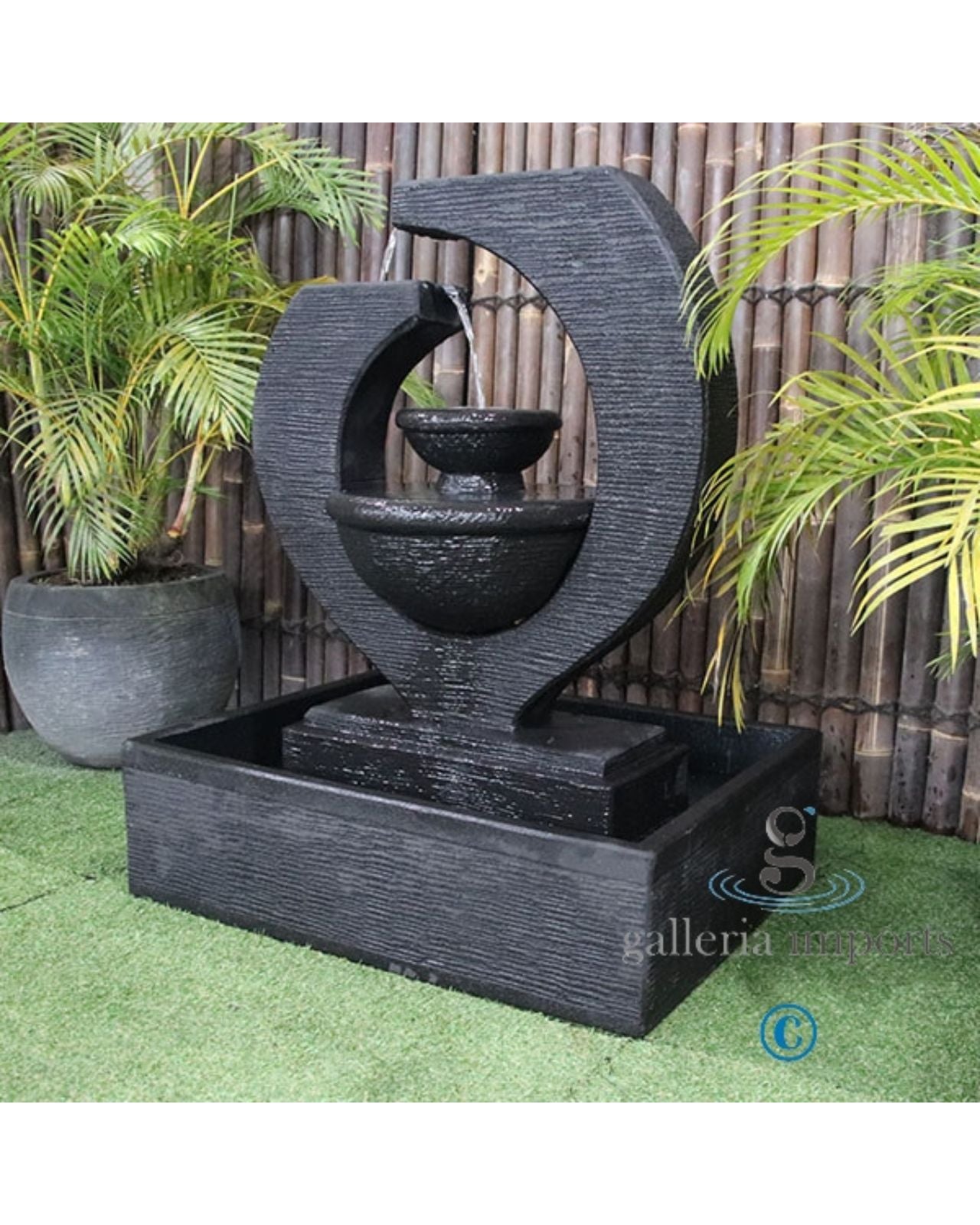 Tabing - Balinese Concrete Eclipse Bowl Pond Water Feature