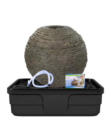 Aquascape Medium Stacked Slate Sphere Landscape Fountain Kit