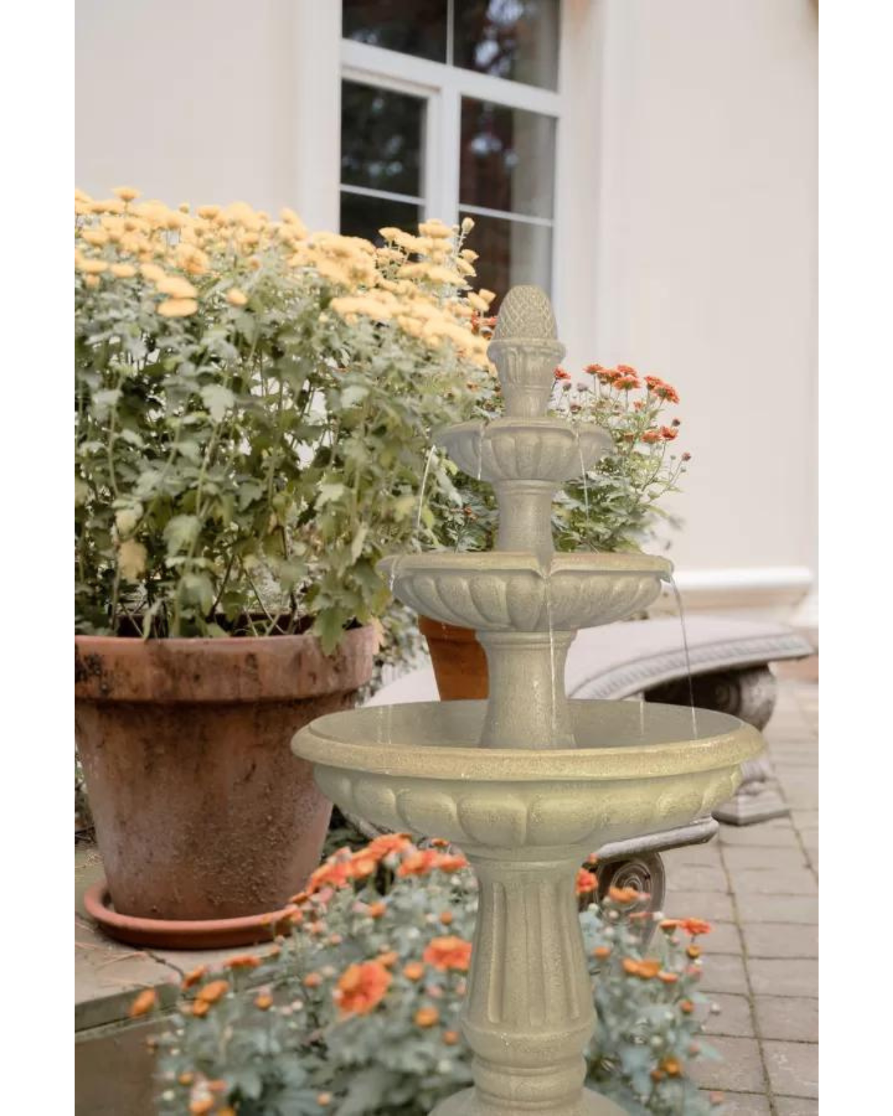 Drizzle - 3 Tier Bird Bath Cascading Water Feature