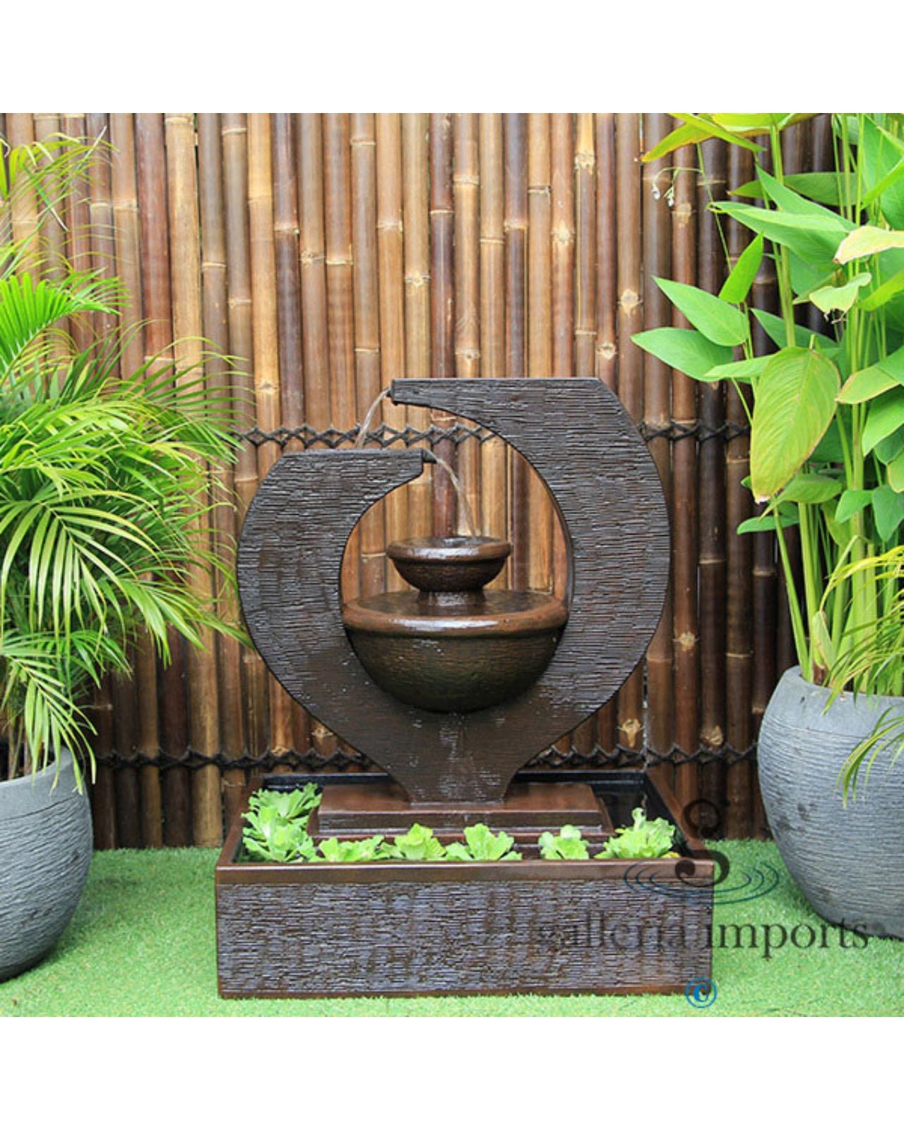 Tabing - Balinese Concrete Eclipse Bowl Pond Water Feature