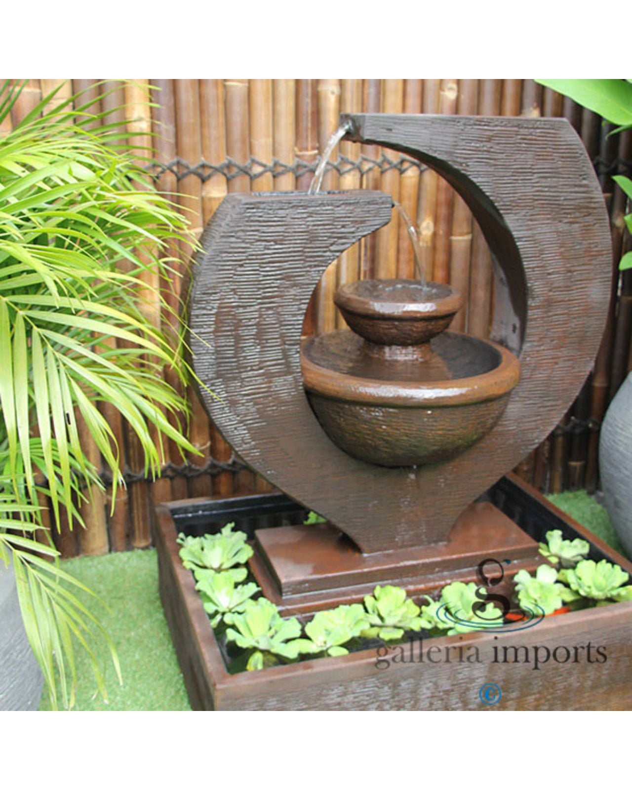 Tabing - Balinese Concrete Eclipse Bowl Pond Water Feature