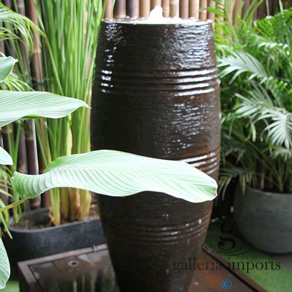 Firth - Balinese Concrete Cuban Bowl Pond Water Feature 135cm