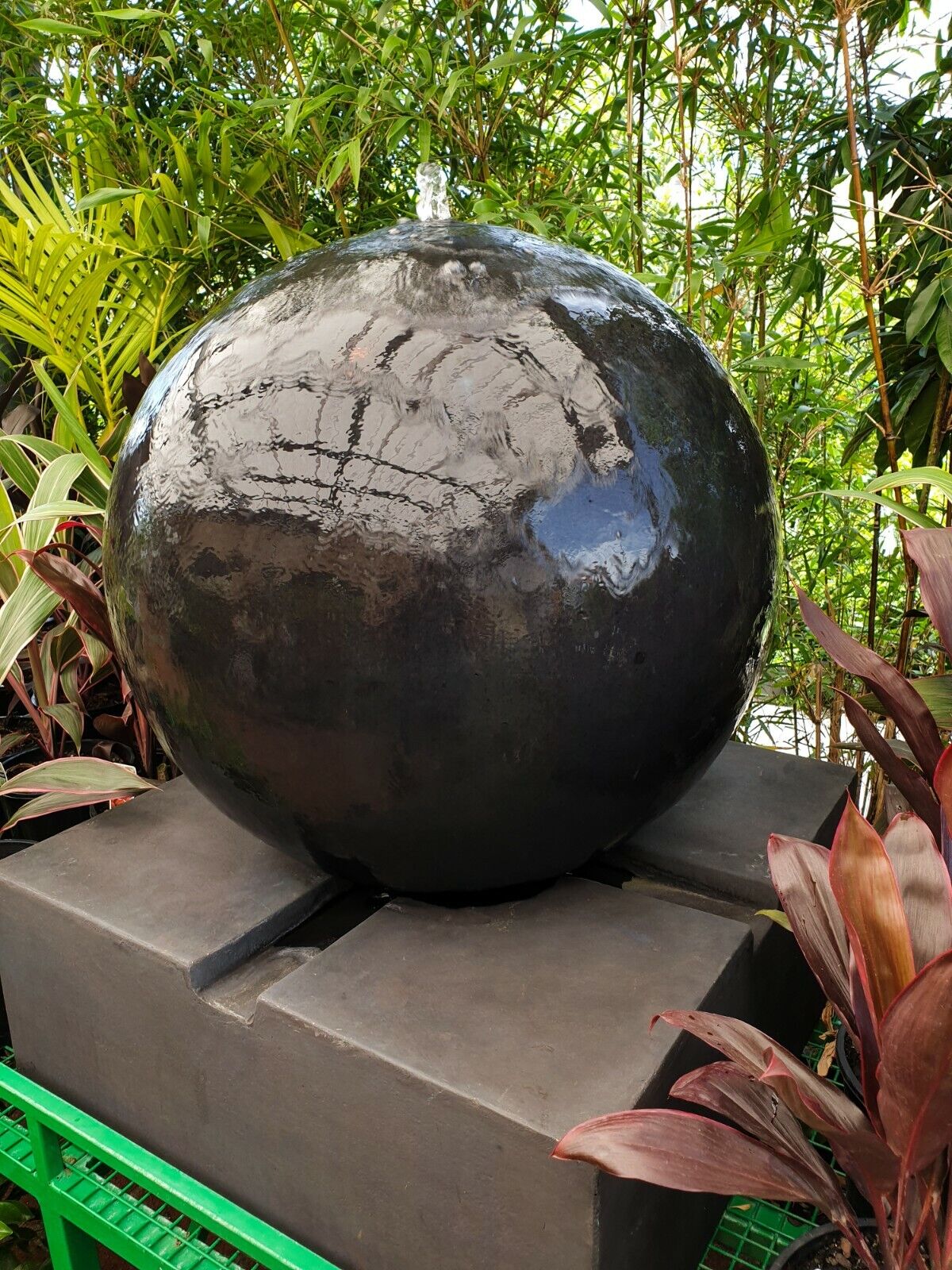 Repose - Modern Sphere Ball Sandstone Water Feature  100cm