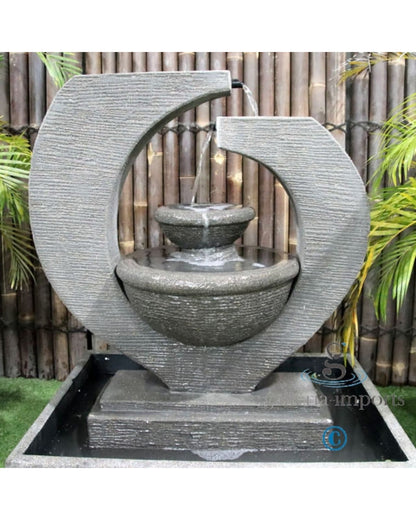 Tabing - Balinese Concrete Eclipse Bowl Pond Water Feature