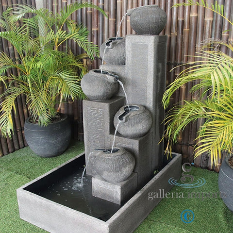 Glacial - Balinese Concrete Pots Bowls Pond Water Feature