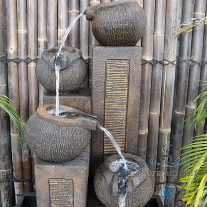 Glacial - Balinese Concrete Pots Bowls Pond Water Feature