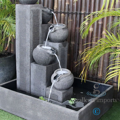 Glacial - Balinese Concrete Pots Bowls Pond Water Feature