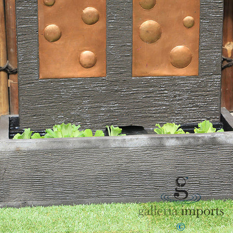 Creek - Balinese Concrete Copper Bubble Wall Water Feature