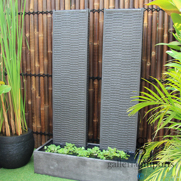 Bayou - Balinese Concrete Twin Tower Wall Water Feature