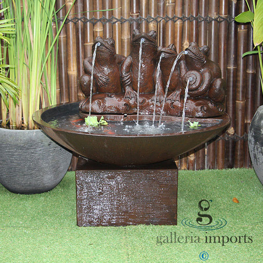 Fjord - Balinese Concrete Frog Pond Pot Bowl Water Feature