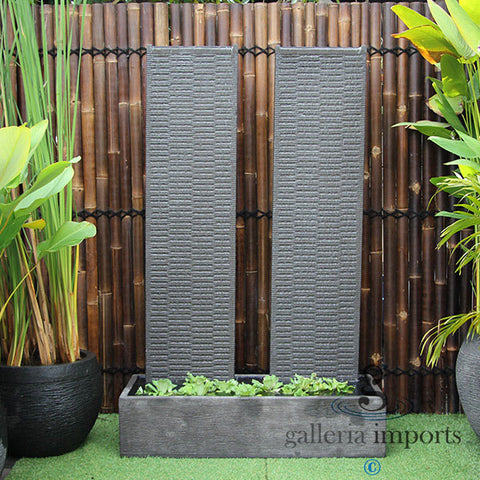 Bayou - Balinese Concrete Twin Tower Wall Water Feature