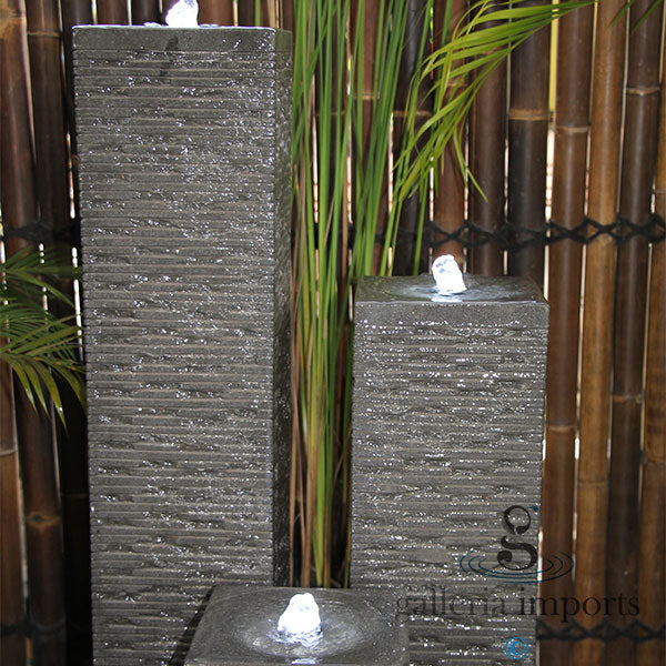 Freshet - Balinese Concrete 3 Tower Atlantis Water Feature