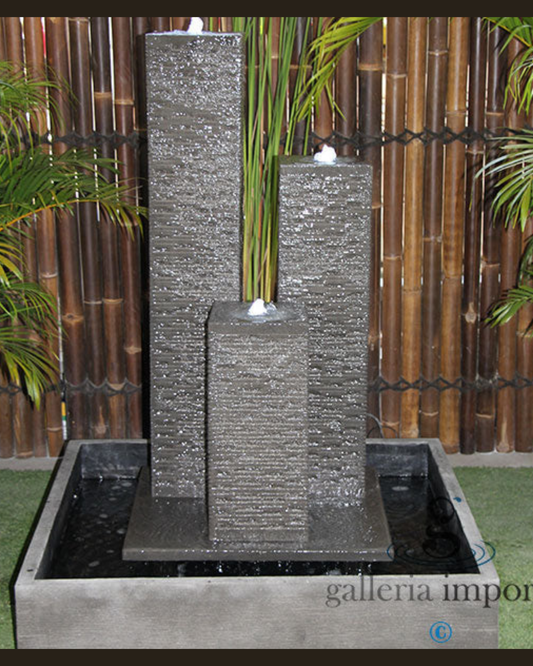 Freshet - Balinese Concrete 3 Tower Atlantis Water Feature