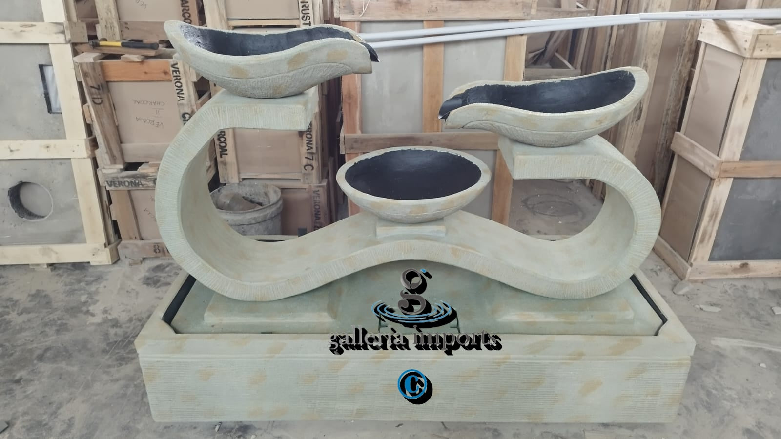 Bog - Balinese Concrete Infinity 3 Bowl Water Feature