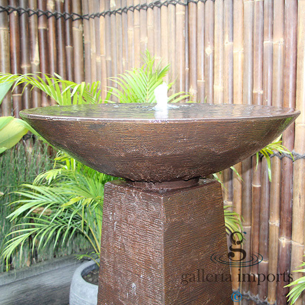 Fen - Balinese Concrete Aquarius Tower Bowl Water Feature