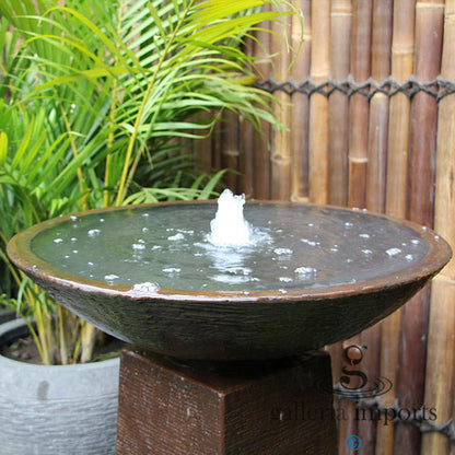 Fen - Balinese Concrete Aquarius Tower Bowl Water Feature