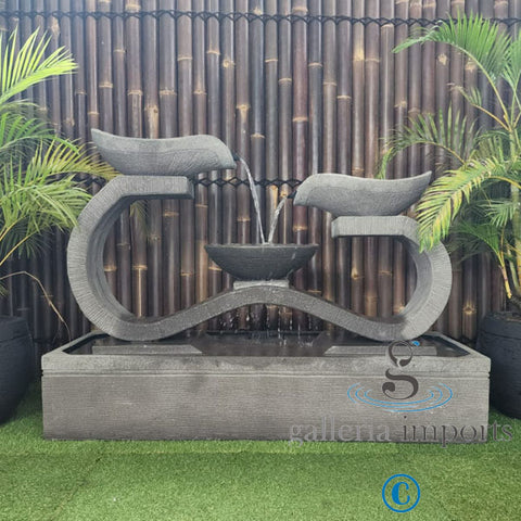 Bog - Balinese Concrete Infinity 3 Bowl Water Feature