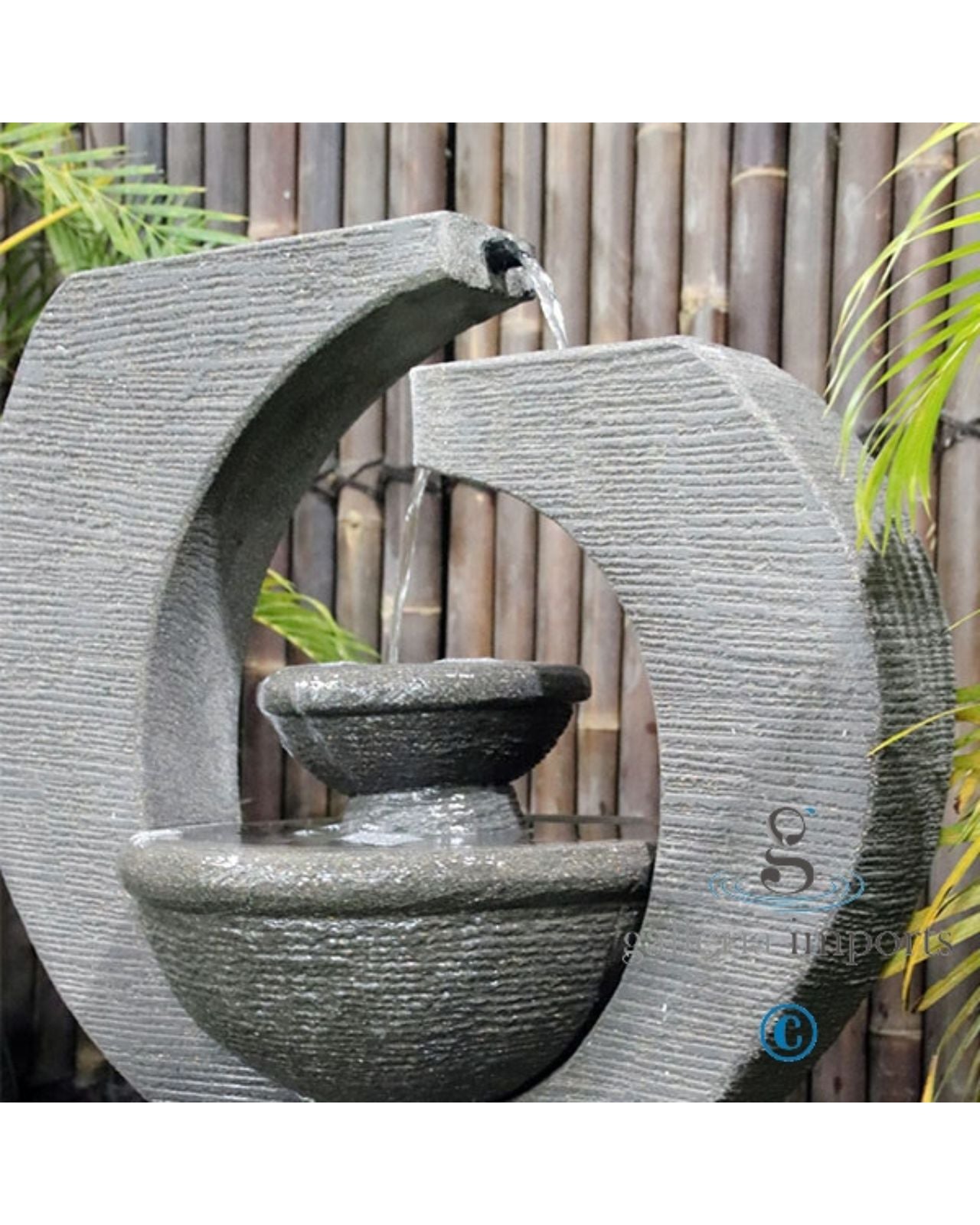 Tabing - Balinese Concrete Eclipse Bowl Pond Water Feature