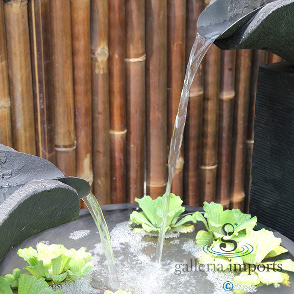 Moraine - Balinese Concrete 3 Bowl Water Feature 110cm