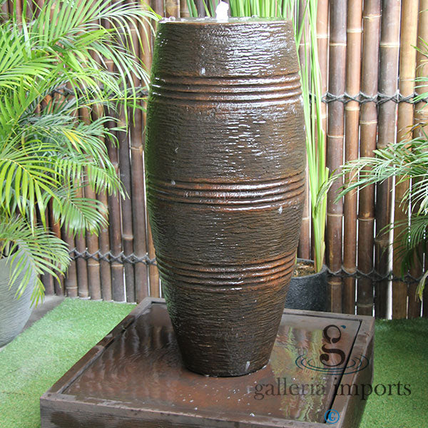 Firth - Balinese Concrete Cuban Bowl Pond Water Feature 135cm